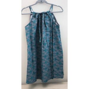 BDG x Urban Outfitters Sz Sm. Blue Eva Tie-Front Ruched Strap Trapeze Mini Dress
